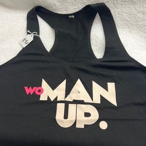 “WOMAN UP” WORKOUT TANK SIZE L